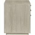 thumbnail image 4 of 25 Inch Slim File Cabinet, 3 Gliding Drawers, Whitewashed Gray Wood Frame, 4 of 6