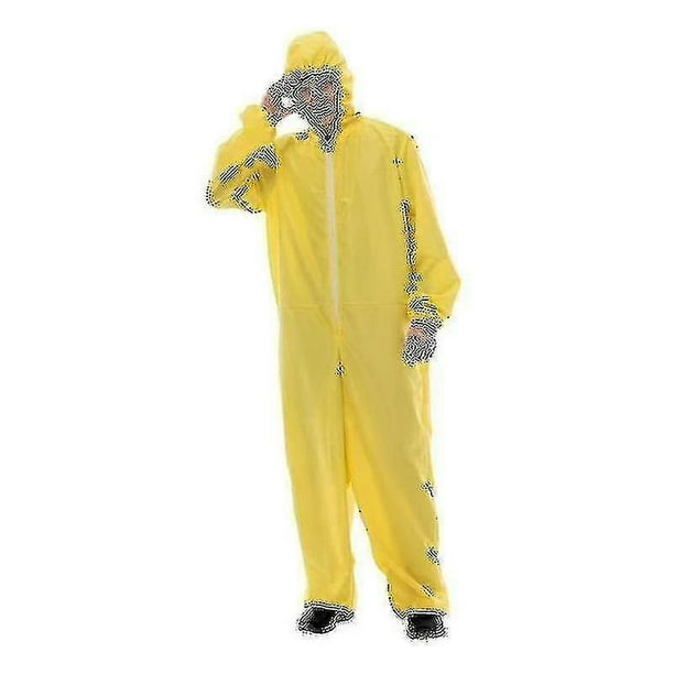 Men's Cheap Biohazard Costume Halloween With Goggles Yellow Breaking Bad Jumpsuit Carnival Easter Purim Fancy Dress-yvan