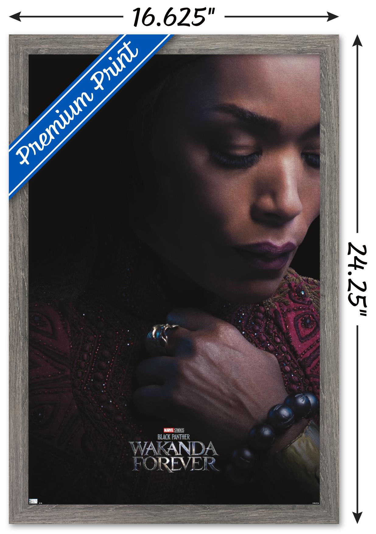 Marvel Black Panther: Wakanda Forever - Ramonda One Sheet Wall Poster, 14.725" x 22.375" Framed