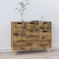 thumbnail image 1 of vidaXL Sideboard Smoked Oak 90x30x72 cm Engineered Wood, 1 of 5