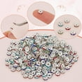 thumbnail image 6 of 1 Box 400Pcs Random Color 6mm Rhinestone Spacer Beads Crystal Rondelle Beads Brass Acrylic Wavy Edge Loose Wave Bead for Jewelry Making Supplies DIY Necklaces Bracelets Earrings Beaded Pens DIY, 6 of 6