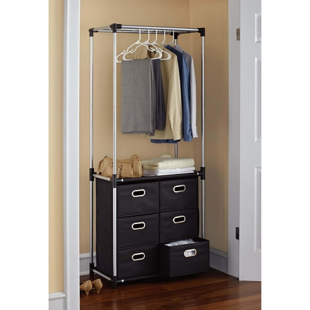 Mainstays 6 Drawer Closet Organizer, Black