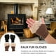 thumbnail image 3 of 2 pares de invierno felpa guantes sin dedos cálidos medio dedo guantes para los fríos., 3 of 5