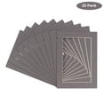 thumbnail image 2 of Charcoal Acid Free 16x20 Picture Frame Mats with White Core Bevel Cut for 12x16 Pictures - Fits, 2 of 4