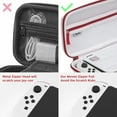 thumbnail image 2 of Mytrix Red Original Touro Carrying Case for Nintendo Switch, Portable Hard Shell Pouch Travel Storage Bag for Switch Console, with 12 Game Card Slots & Accessory Pocket, Shoulder Strap Included, 2 of 7