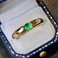 thumbnail image 4 of Unique Genuine Emerald Ring 14k Solid Gold Ring Oval Cut Stone Wedding Ring Natural Emerald Ring Gift For Her, 4 of 5