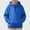 Blue, variant on HAOTAGS Boys Hooded Sweatshirt (4-15) Soft Warm Long Sleeves Quater Zipper Pockets Sport Hoodie Blue Size 8
