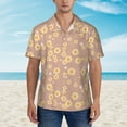 thumbnail image 2 of Fotbe Cute Bee Hawaiian Shirt for Men Unisex Summer Beach Casual Short Sleeve Cotton Linen Button Down Shirts-3X-Large, 2 of 5