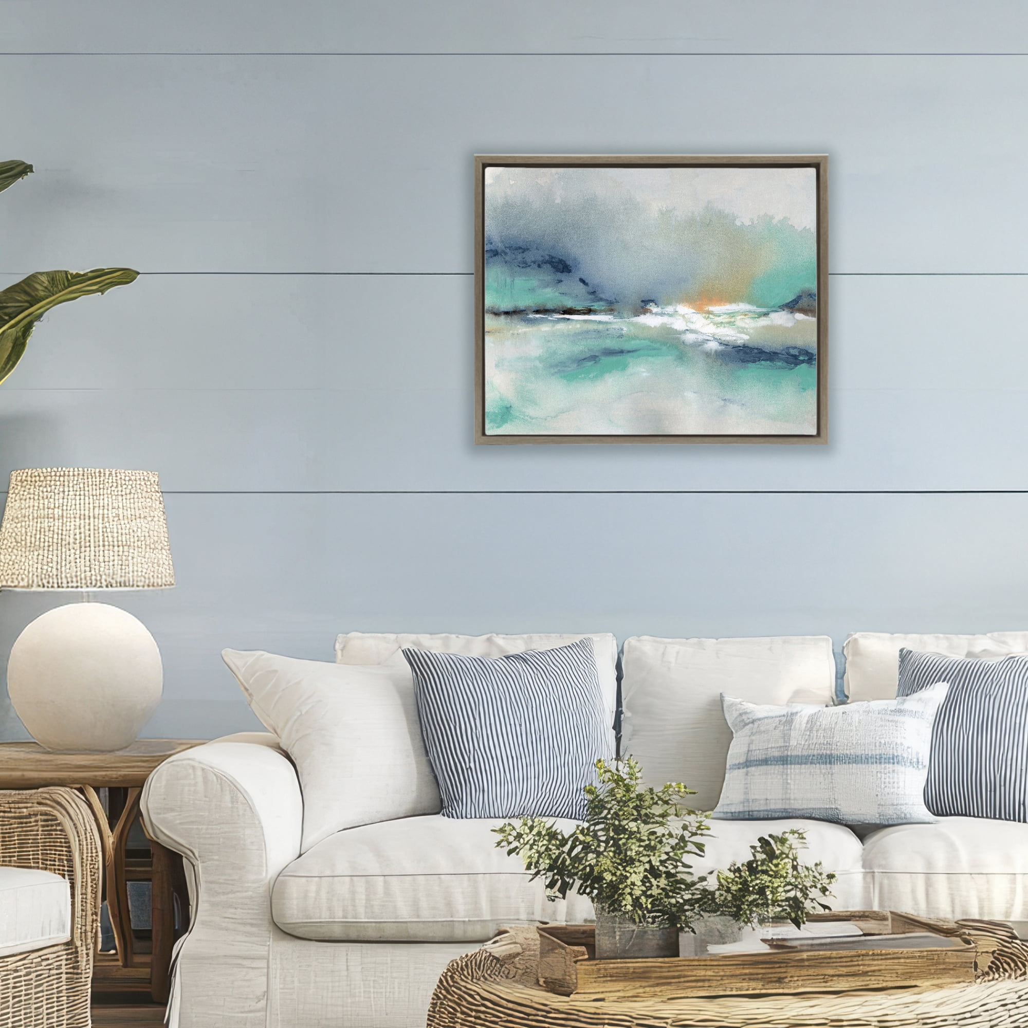Stupell Industries Sun Bleached Crossing Brown Framed Floater Canvas Wall Art, design by NLS Design