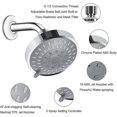 thumbnail image 2 of Shower Head, High-pressure Rain Fixed Showerhead Rainfall 5-setting With Adjustable Metal Swivel Ball Joint, 2 of 5