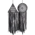 thumbnail image 1 of Atrapasueños negro DIY, atrapasueños negro, decoración de pared gótica hecha a mano para dormitorio, 2 uds., 1 of 5