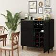 thumbnail image 6 of furlinkhm Wine Bar Cabinet, Industrial Bar Cabinets for Liquor and Glasses, 37" Kitchen Coffee Bar Cabinet Liquor Cabinet Bar for Home with Removable Wine Racks, Black, 6 of 9