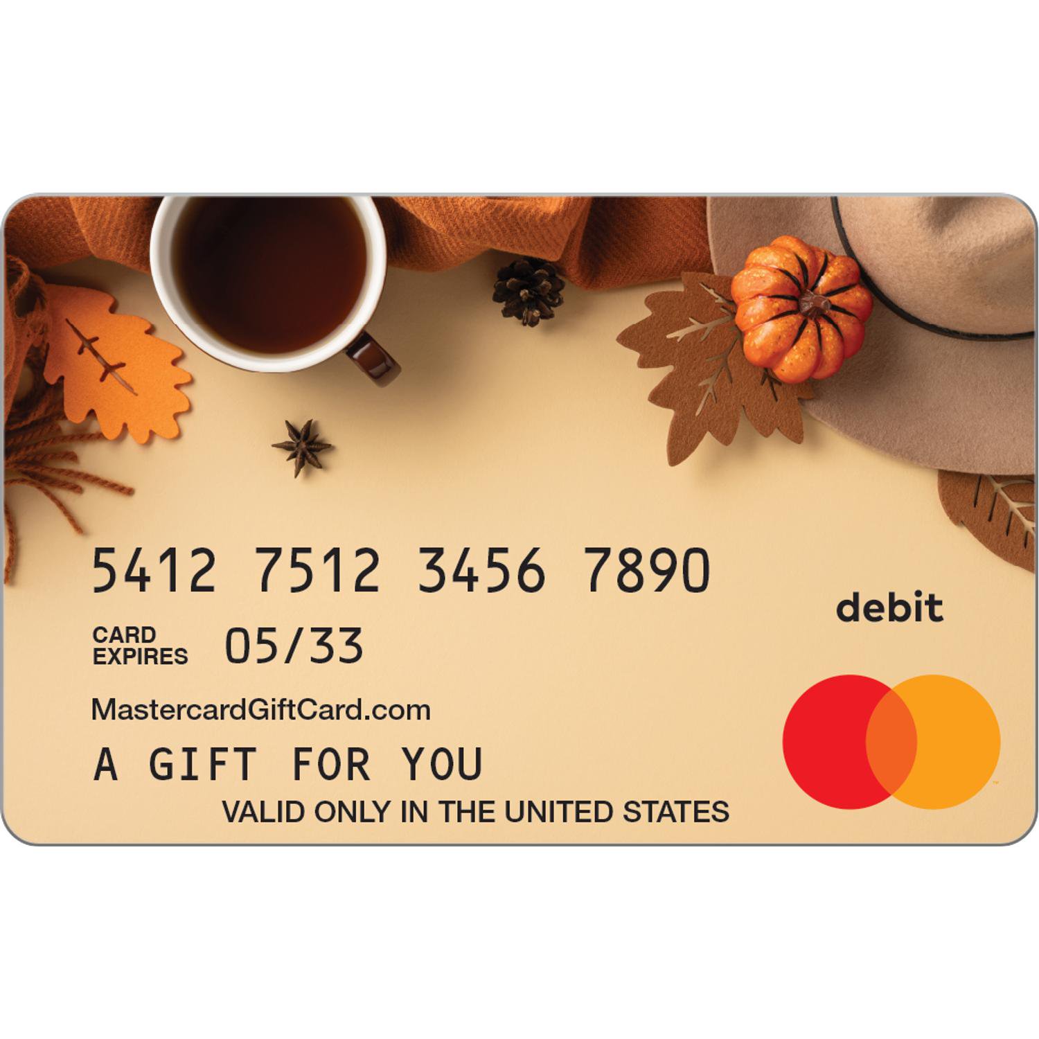 Mastercard® $20-$500 Fall eGift Card (Plus $6.84 Purchase Fee) [Email Delivery]