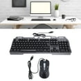 thumbnail image 1 of USB Wired Keyboard and Mouse Set, Aluminum Alloy 1200DPI Ergonomic Wired Keyboard and Mouse Set Precise Control  for Desktop, 1 of 7