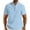 Light Blue, variant on Xunlbb Men Tops on Sale, Men's Solid Color Fallow Button V-Neck Sports Short Sleeve Shirt on Clearance, Black S