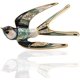 thumbnail image 3 of Broche de Animal de golondrina de cristal encantador de primera calidad, Pin para solapa con insignia, joyería para mujer ER, 3 of 5