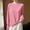 Pink, variant on Liuinsasek Women's Long-Sleeve Top Knit Pullover Fashionable Thin Lightweight Solid-Color Round-Neck Base Layer Winter Outfits