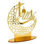 Eid Al-Fitr Decoration Dinner Table Gold Themed Festival Muslim Adornment Exquisite Ramadan Home Accents