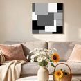 thumbnail image 6 of Canvas Wall Art Abstract Art Canvas Art Print White Black Gray Splice Pictures Wall Decor for Living Room Bedroom Artwork Decorations Stretched Framed Ready to Hang 8"x8", 6 of 9