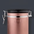 thumbnail image 3 of Recipiente hermético para café, recipiente para almacenar alimentos secos de cocina, para mantener el café 1500 ml de oro rosa, 3 of 6