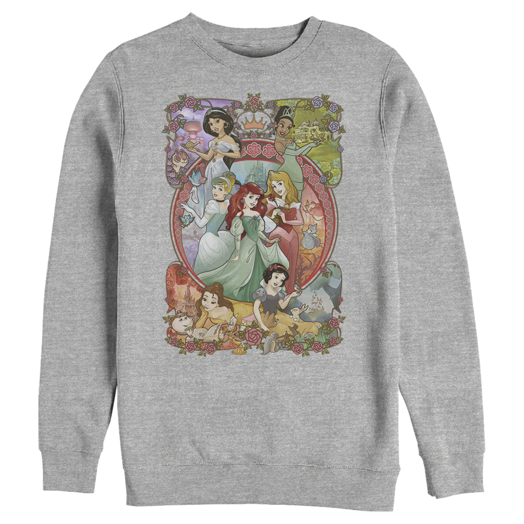 Disney Princess Men's Disney Princesses Vintage Collage Sweatshirt