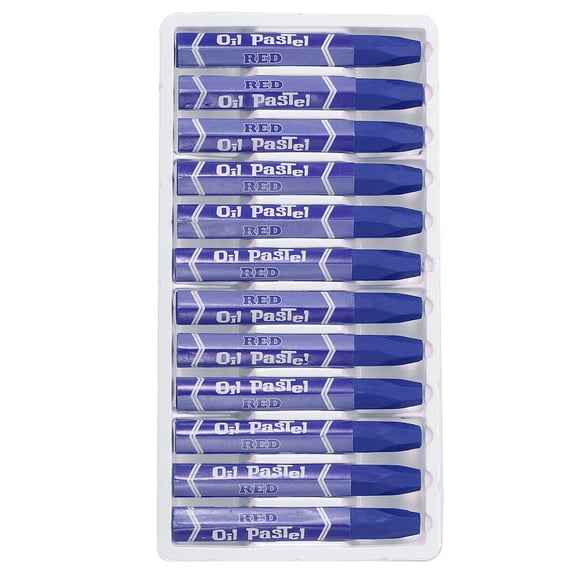 Uxcell Blue Oil Pastels, 12Pcs Soft Oil Crayons Vibrant Creamy Pastels Stick Art Supplies for Painting Drawing