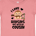 thumbnail image 4 of Inktastic Monkey I Love Hanging out with My Cousin Boys or Girls Baby T-Shirt, 4 of 5