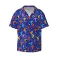 thumbnail image 5 of Daiia Ice Hockey Players With Puck Men's Linen Shirts Short Sleeve Casual Shirts Button Down Shirt for Men Beach Summer Wedding Shirt-Small, 5 of 6