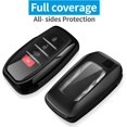 thumbnail image 3 of Key Fob Cover Compatible with Toyota Camry 4Runner Land Cruiser Mirai Venza RAV4 Sienna Tacoma Corolla Highlander Grand Highlander Prius Sequoia Fortuner 2018-2026 4 Button Keychain,Black, 3 of 6