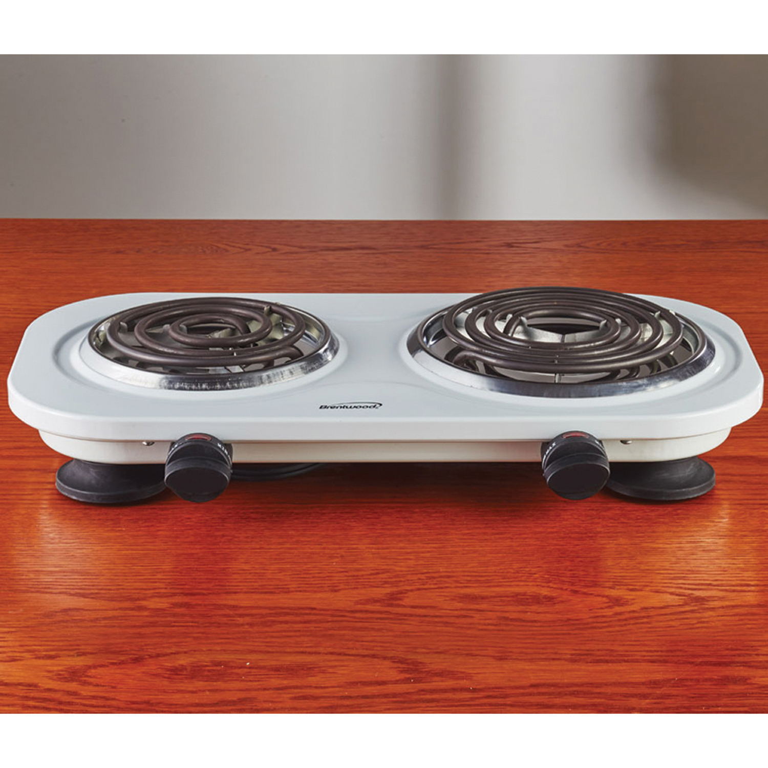 Brentwood 19" 2-Coil White, Electric Burner