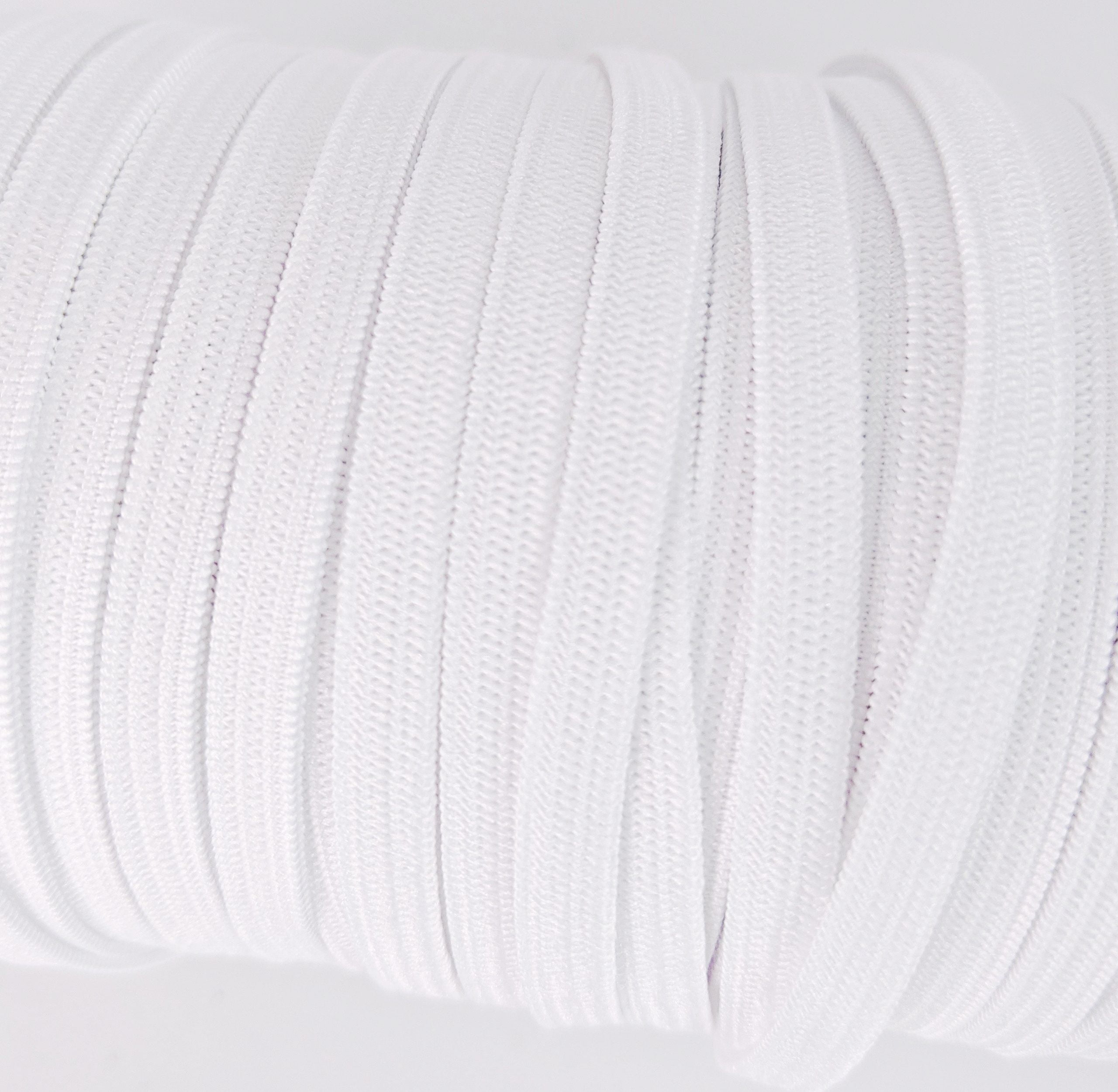 Elastic Band-White 120-Yards Length 1/4 Width Braided Elastic Cord/Elastic Band/Elastic Rope/Bungee/White Heavy Stretch Knit Elastic Spool 