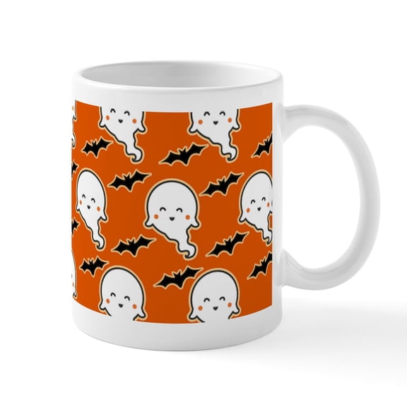 CafePress - Halloween Ghost Cute Mugs - 11 oz Ceramic Mug - Novelty Coffee Tea Cup