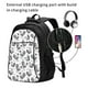 thumbnail image 2 of Balery Retro Rooster Mochila con carga USB para hombre y mujer - Mochila impermeable y antirrobo para laptop con puerto USB para viajes, trabajo, 2 of 7