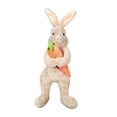 thumbnail image 4 of Adornos de conejito de Pascua para árbol de primavera, zanahoria abrazada, decoración, peluche lindo marrón, 4 of 9