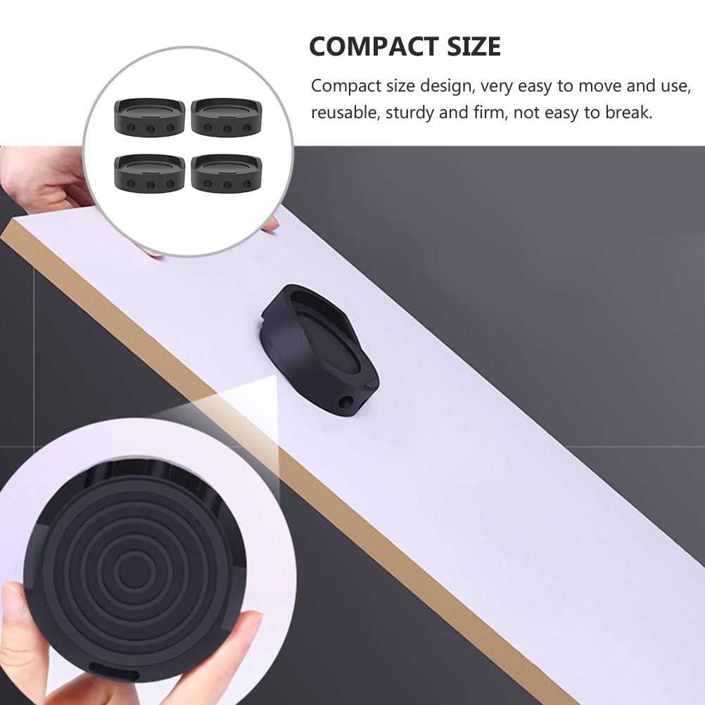 KONTONTY 4Pcs Heavy-duty Machine Foot Pads for Furniture and Washers 7.2X1In Black