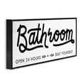 thumbnail image 3 of Stupell Industries Seat Yourself Bathroom Sign Typography Painting Black Framed Art Print Wall Art, 30 x 13, 3 of 9