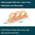 thumbnail image 4 of Gel Hammer Toe Crests Pads x 10 Pcs Silicone Toe Straightener Cushion Support Pain Relief for Hammer Toe, Overlapping Toes, Curled Toe-3 Loops, 4 of 5