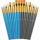 thumbnail image 1 of Zhuge Juego de pinceles para pintar, 20 piezas de pinceles para pintura acrílica, pincel para pintura al óleo y acuarela, pinceles para pintura corporal, cara, lienzo de roca, azul y negro, 1 of 5