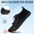 thumbnail image 4 of CZV Barefoot Shoes Women Wide Toe Box Water Shoes Fashion Non-Slip Quick Dry with Drainage Breathable Lightweight for Walking Sneakers Beach Hiking Surfing Black, 4 of 8