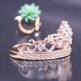 thumbnail image 2 of CZ Diamond Promise Ring Birthday Gift For Daughter Unique Ring For Her Rose Gold Plated Proposal Ring, 2 of 4