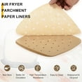 thumbnail image 3 of Air Fryer Parchment Paper Liners: 50PCS 21.5cm Square Perforated parchment paper for Air Fryer, Bamboo Steamer Liner for Air Fryers Baking Cooking Oven, 3 of 8