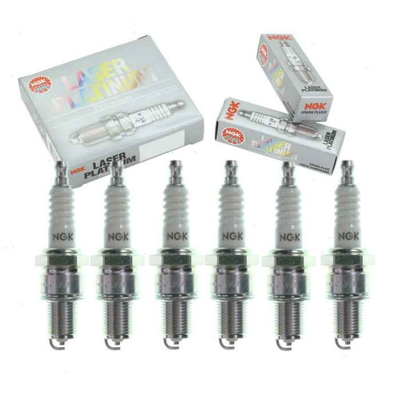 6 pc NGK Laser Platinum Spark Plugs compatible with Audi A4 Quattro 3.0L V6 2013-2014