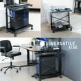thumbnail image 3 of VIVO Black Mobile PC Cart with Storage, Premium Computer Tower Holder, 3 of 8