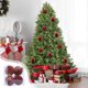 thumbnail image 1 of 6CM Flocked Christmas Balls Hanging Balls Glitter Plastic Balls Christmas Tree Ornament Set Of Four, 1 of 6