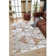 thumbnail image 2 of Lodhran Beige Modern Polyester Area Rugs for Living Room Washable Rugs Boho Moroccan Area Rug Soft Geometric Bohemian Carpet Distressed Indoor Rug for Bedroom Dining Room Office Nonslip Rug, 2 of 9