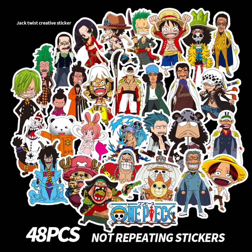 cyan oak one piece car stickers anime vinyl waterproof bumper sticker for phone macbook laptop car lugguage skateboard and more walmart com