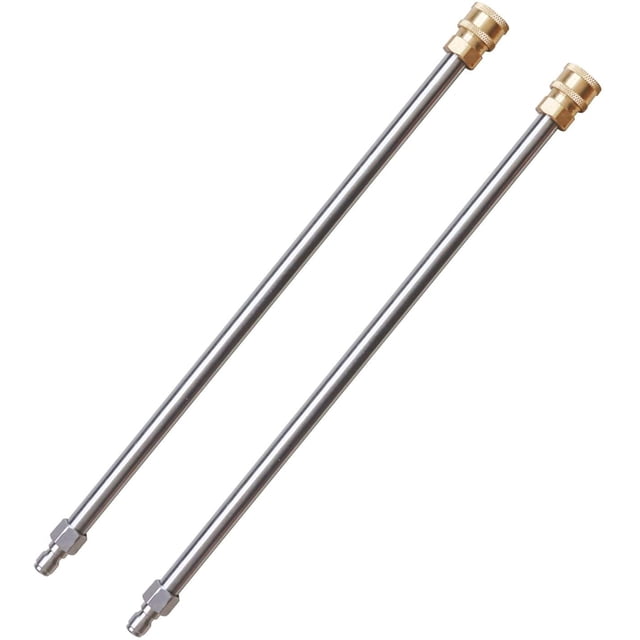 Pressure Washer Extension Wand 17 Inch Stainless Steel 1/4 Quick Connect Power Lance 2 Pack