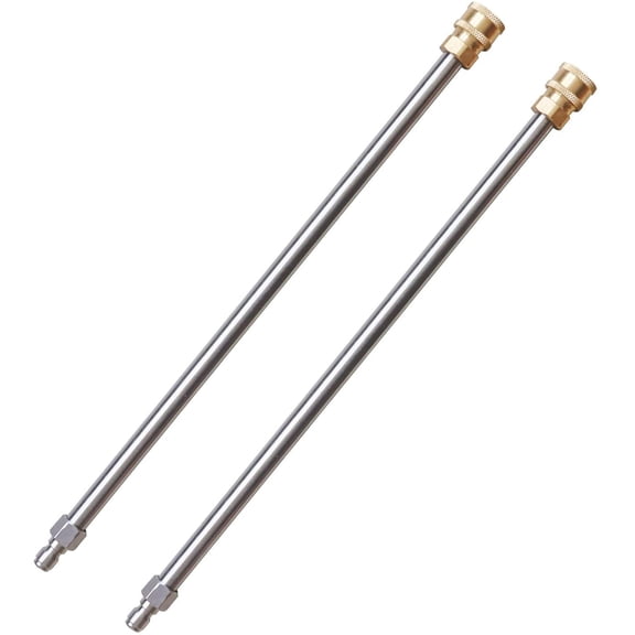 Pressure Washer Extension Wand, 17 Inch Stainless Steel with 1/4" Quick Connect Power Washer Lance, 2 Pack