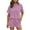 Purple, variant on Htigea Womens 2 Piece Outfits Summer Short Sleeve T Shirts and Shorts Casual Beach Matching Sets Ribbed Knit Loungewear Today Sales White,S