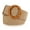 Round-Khaki, variant on Deago Straw Woven Elastic Stretch Waist Belts for Women Fashion Boho Ladies Braided Skinny Dress Belt